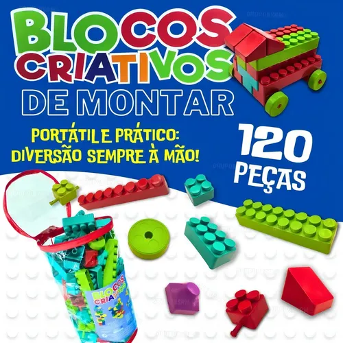 Kit de Blocos de Montar Infantil – 120 Peças Educativas - Imagem 2